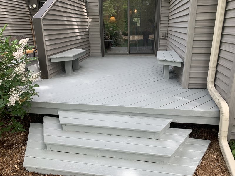 Gray painted deck