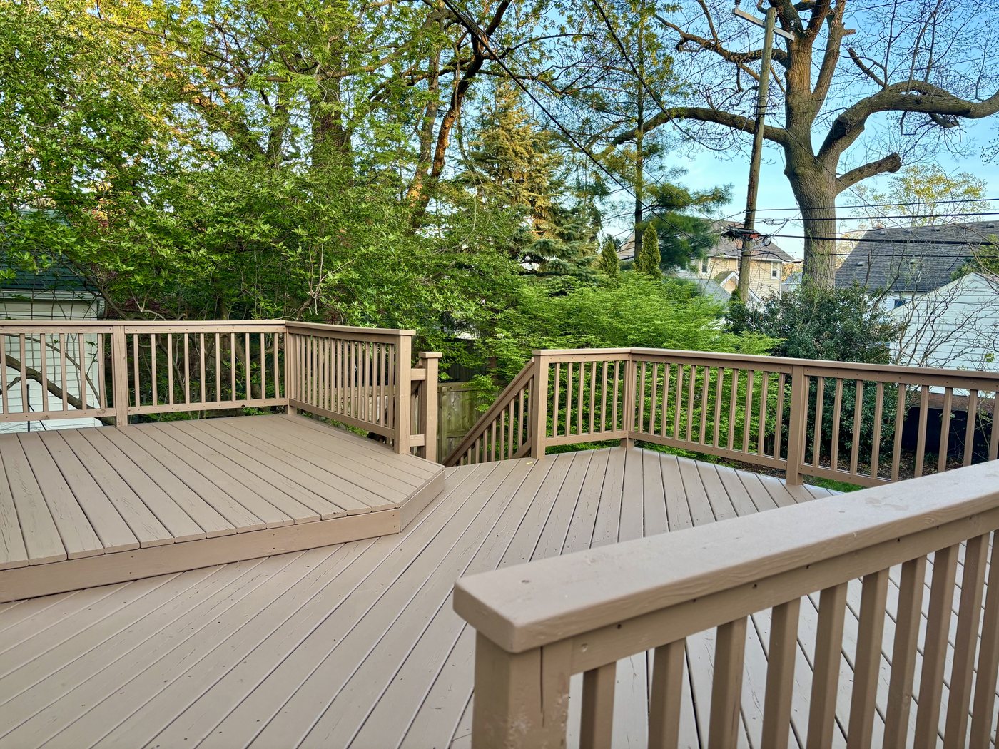 Large deck staining and painting