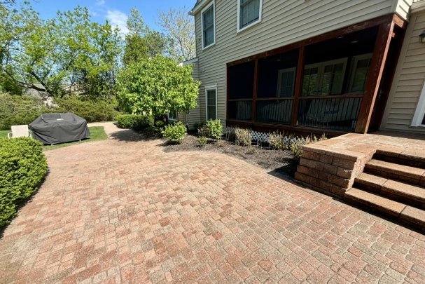 Brick paver patio restoration